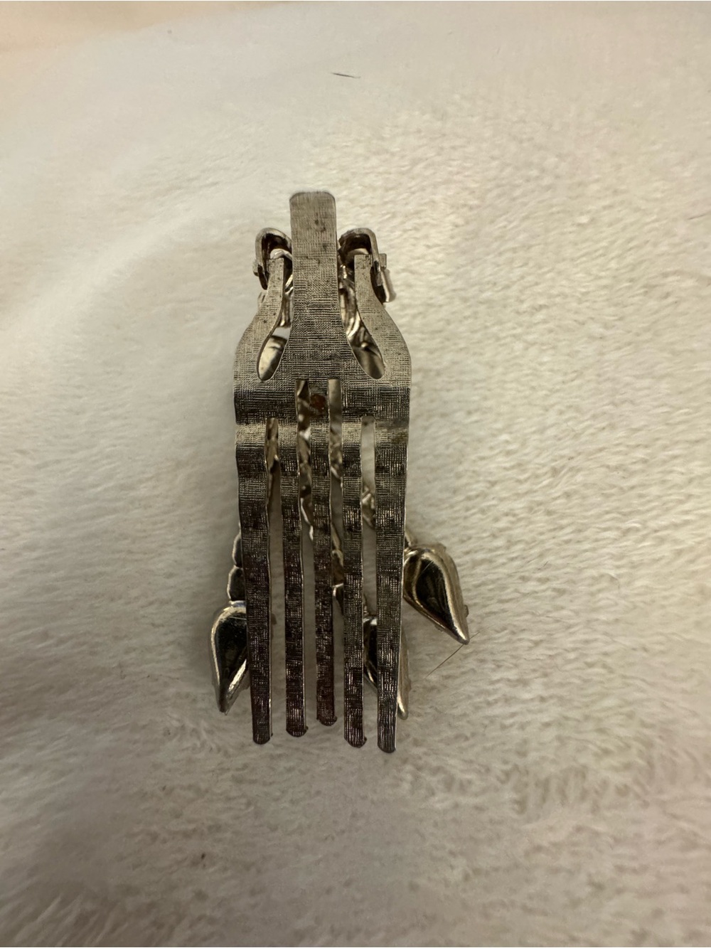 Silver Rhinestone Decorative Hair Comb - Picture 2 of 4